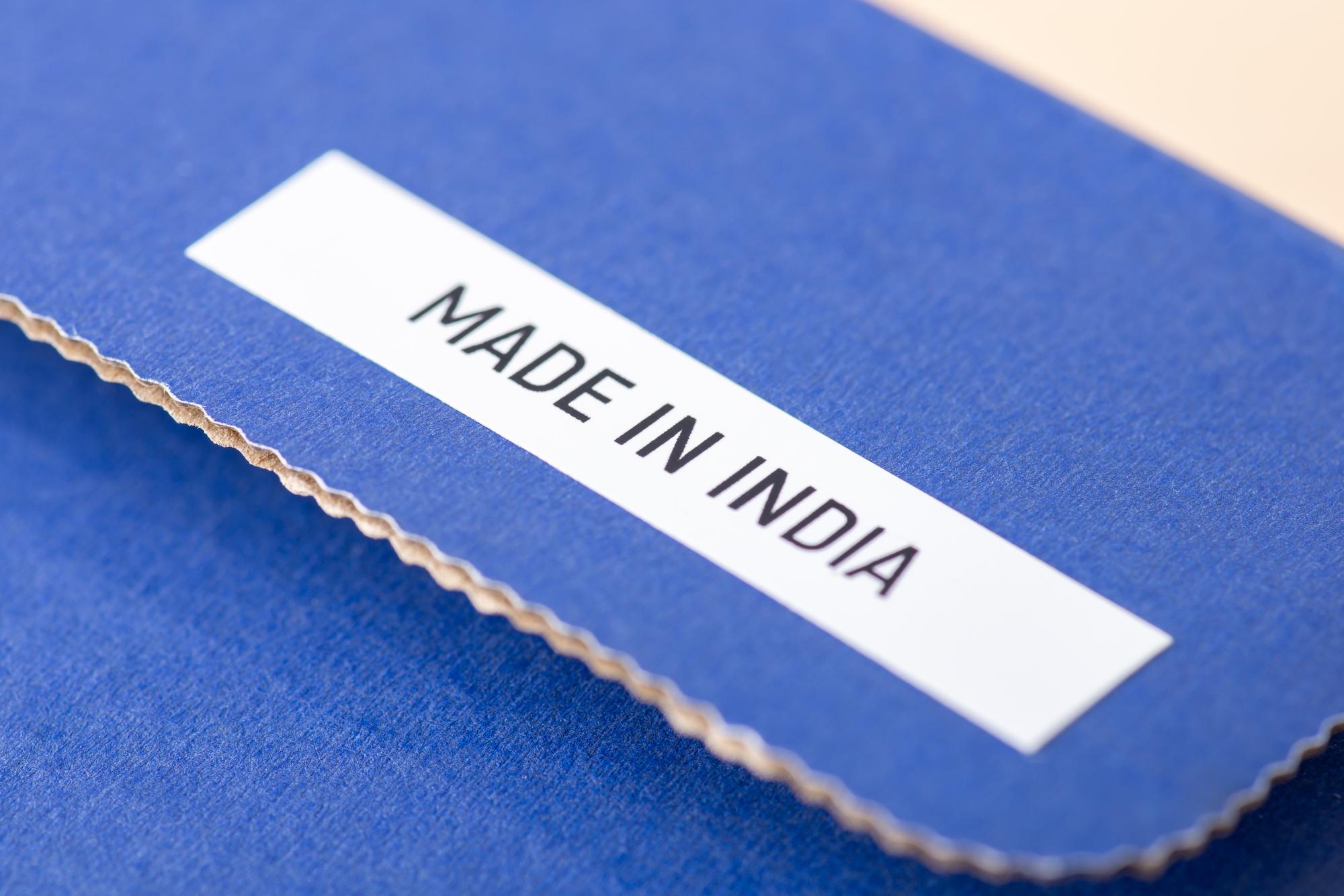Designer label stitched