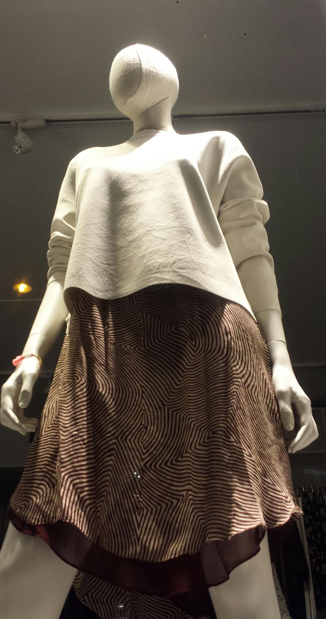 Showcase garment with embroidery